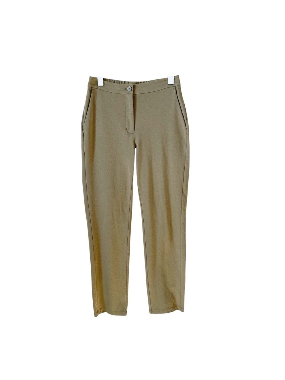 Eileen Fisher Cotton Blend Ponte Slim Pant Khaki Green Size XS Minimalist